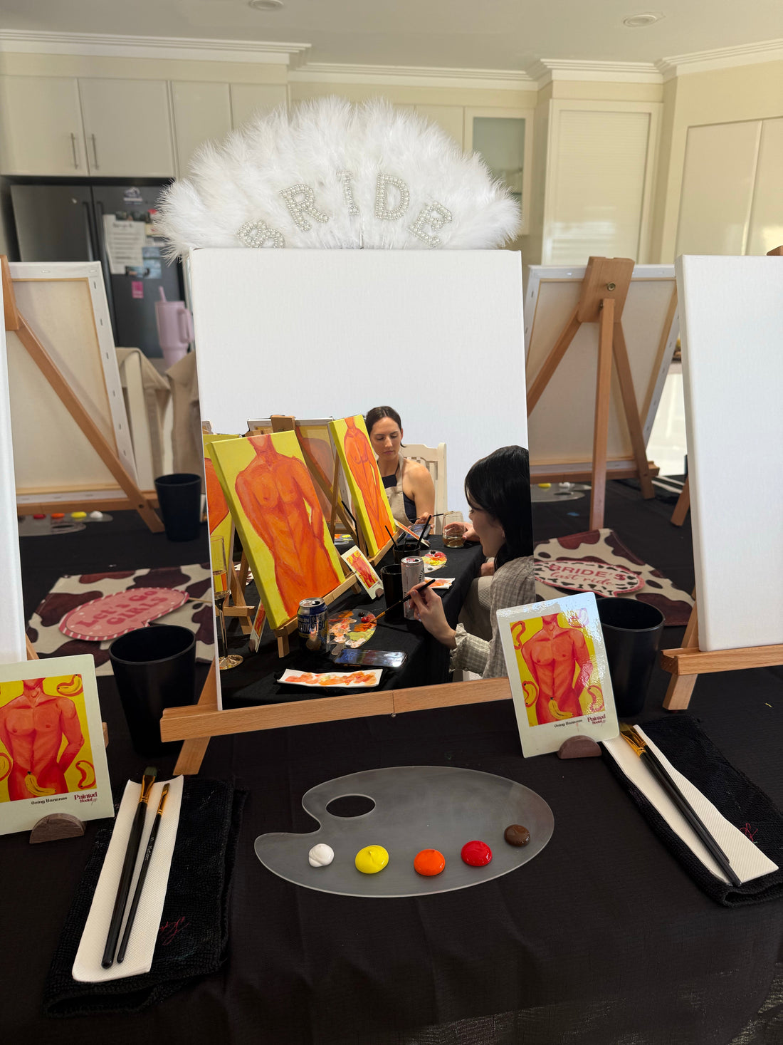 Hens Paint & Sip in Broadbeach Waters | Gold Coast Airbnb Hens Party
