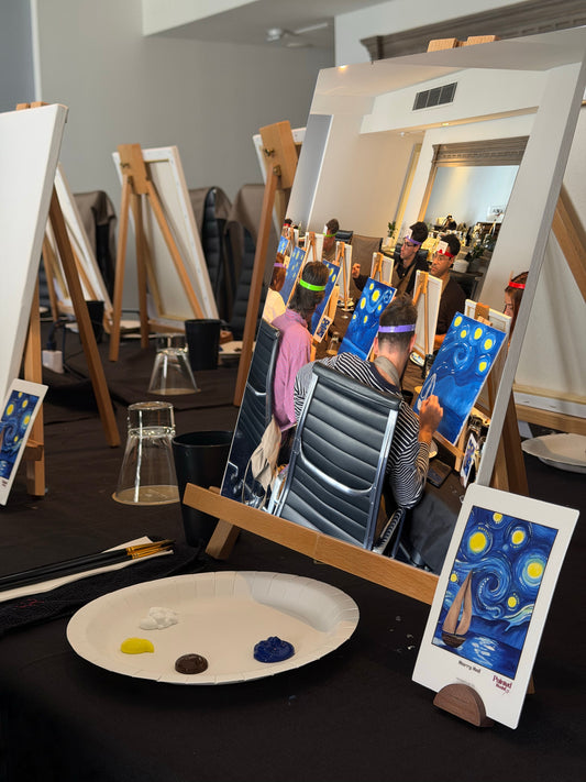 Corporate Paint & Sip at Sofitel Broadbeach | Gold Coast Team Building