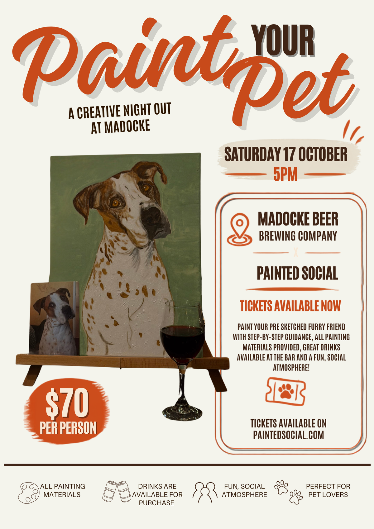 Paint Your Pet Gold Coast | Ticketed Painting Event | Painted Social