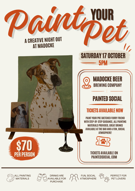Paint Your Pet Gold Coast | Ticketed Painting Event | Painted Social